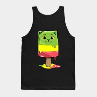 Cat with Popsicles Tank Top